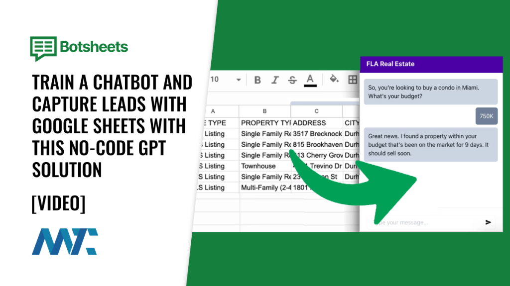 Botsheets: GPT No-Code Chatbot Using Google Sheets (with Lead Capture)