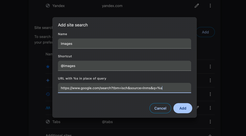 Add Shortcuts To Google Chrome To Use Site Search On Your Favorite Sites 5 Google Image Search