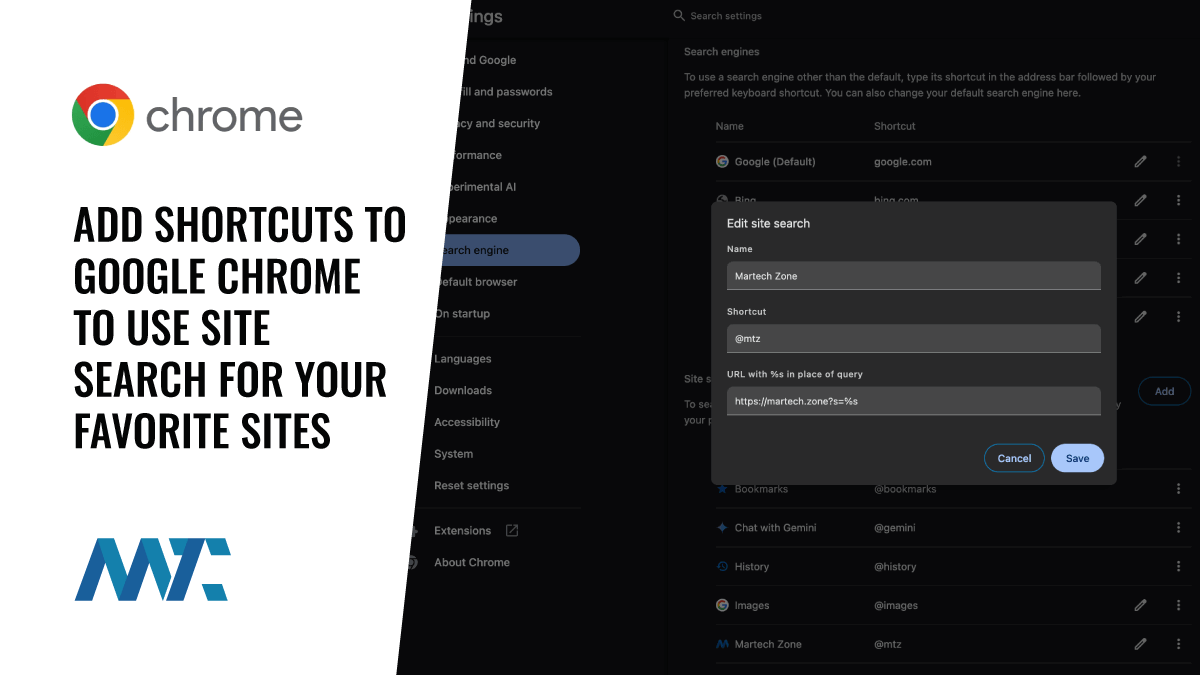 Add Shortcuts To Google Chrome To Use Site Search On Your Favorite Sites 1 Site Search Shortcuts for Google Chrome