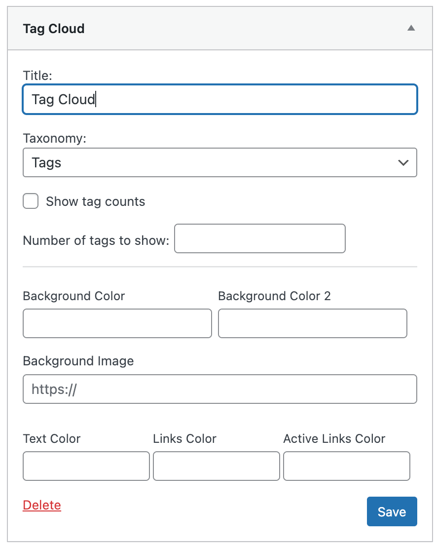 Understanding Tag Clouds: Enhancing User Experience and Content Strategy 2 wordpress tag cloud widget 1