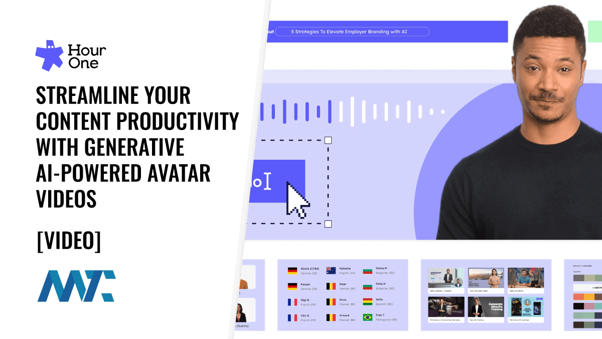 Hour One: Streamline Your Content Production with Generative AI-Powered Avatar Videos 1 Hour One: Avatar Videos Produced with Generative AI