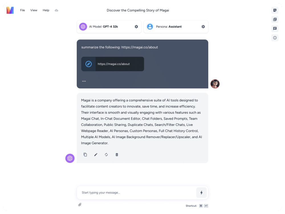 Magai: Access All the Top Generative AI Tools in One Place with a Single Subscription 9 ChatGPT with Web Access