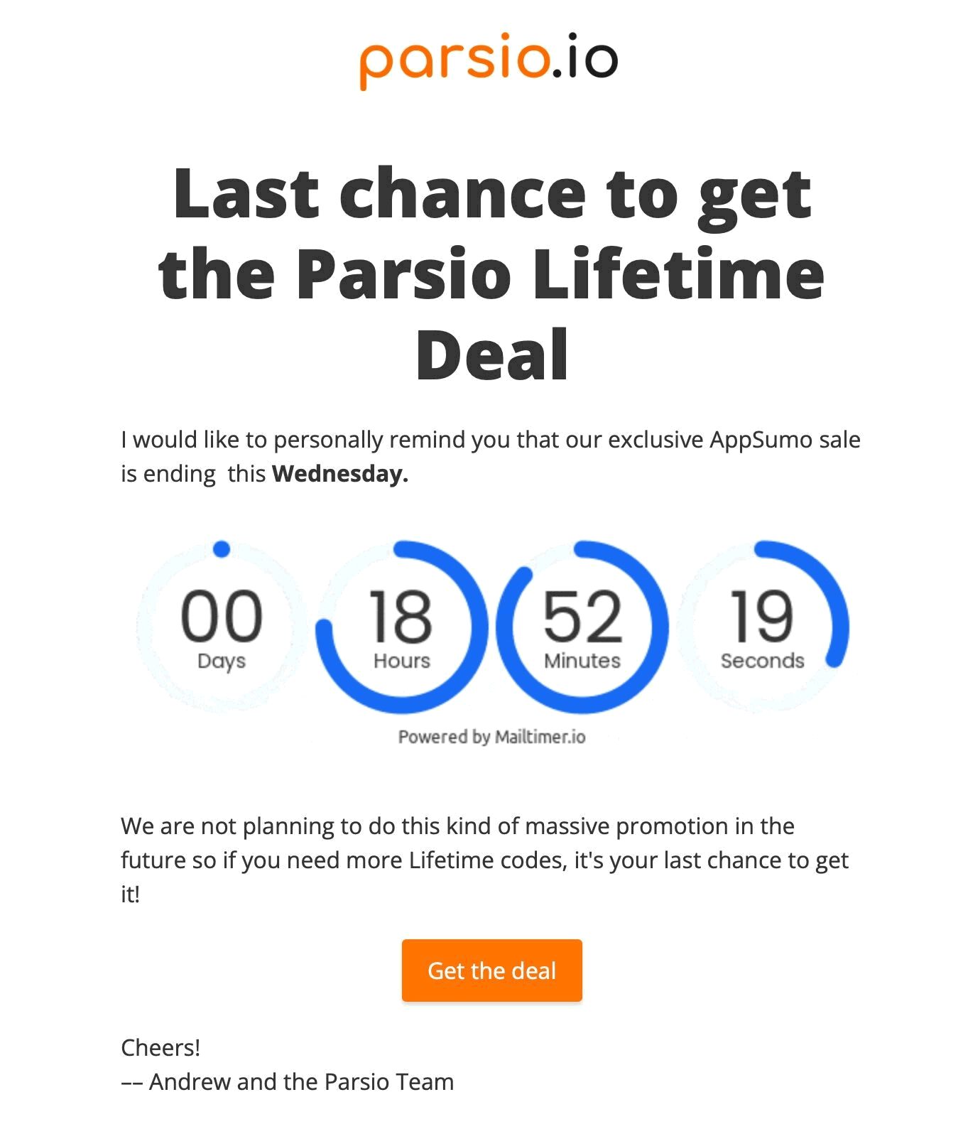 Email Countdown Timer