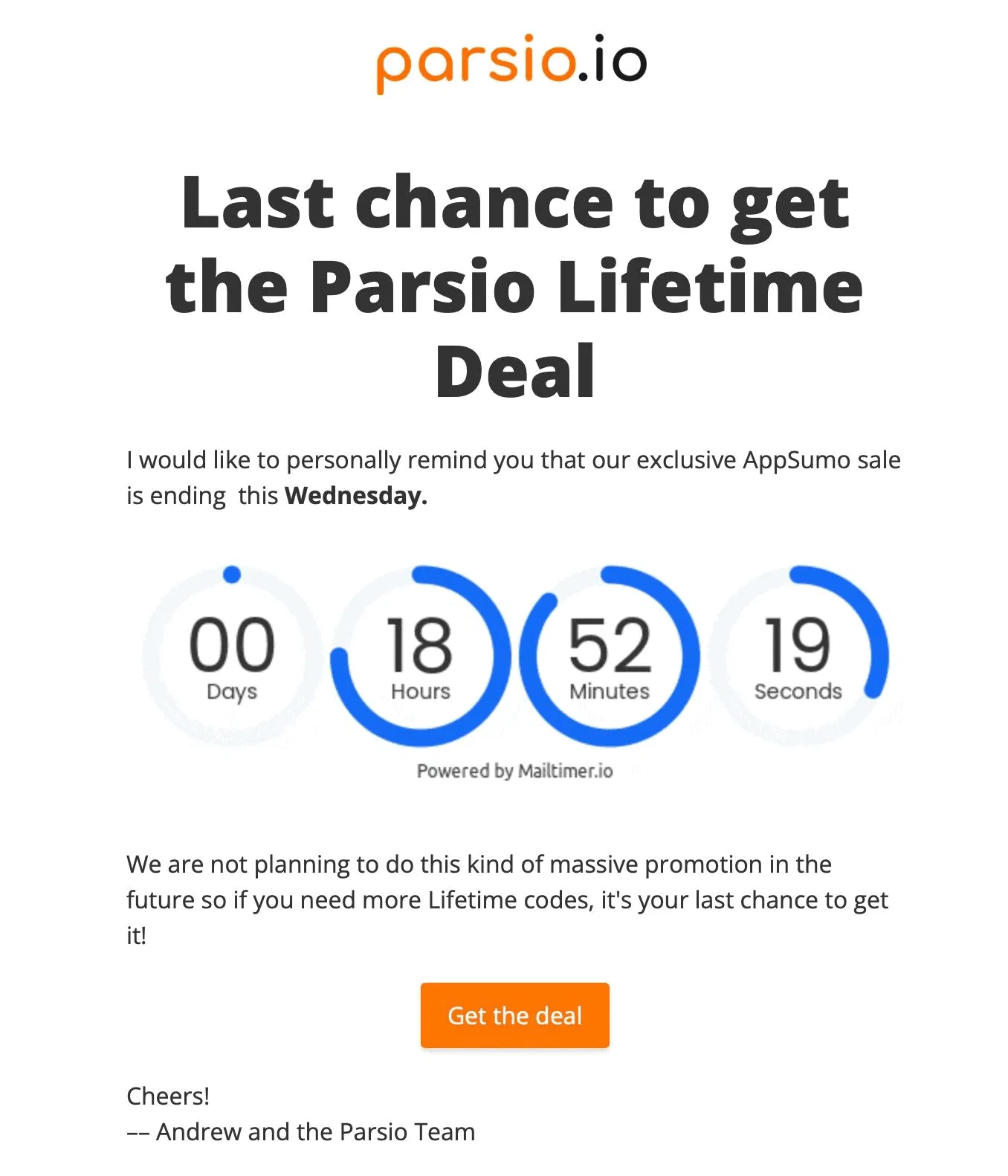 Email Countdown Timer