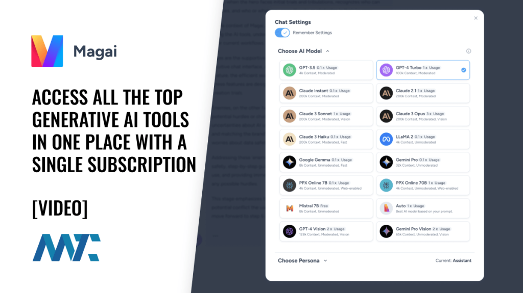 Magai: Access all the top Generative AI Tools and Models in a Single Subscription
