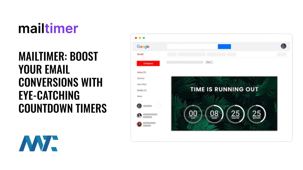 Mailtimer: Boost Your Email Conversions with Eye-Catching Countdown Timers 1 Mailtimer: Increase email conversion rates with email timers