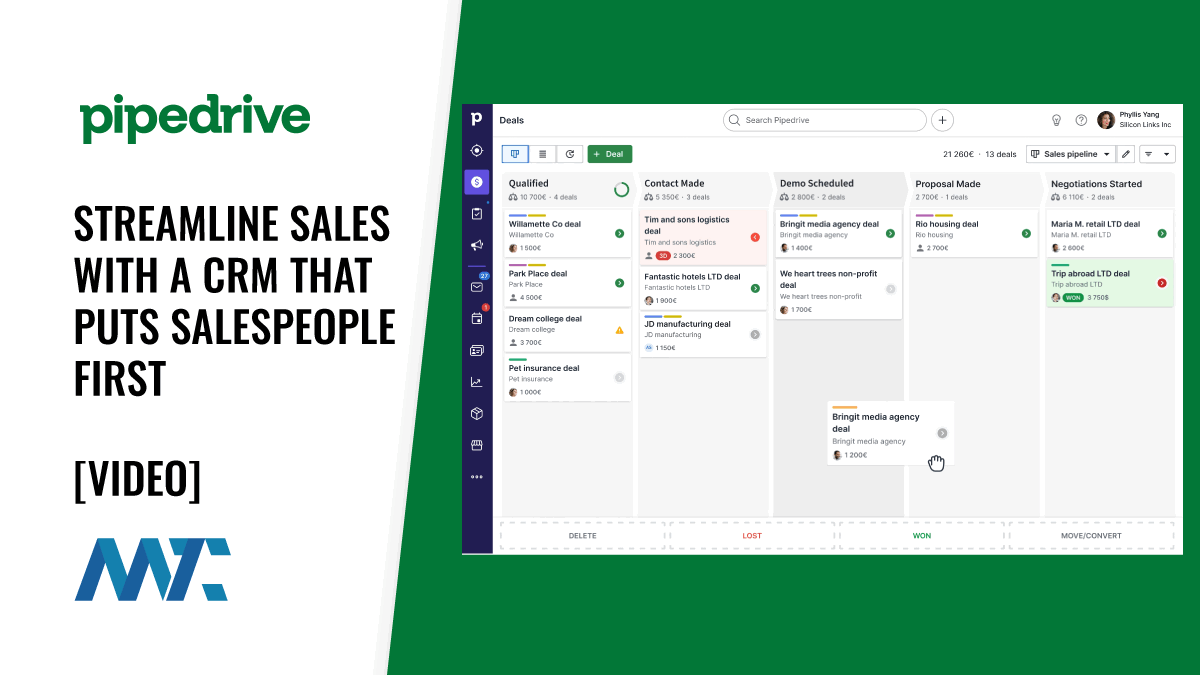 Pipedrive: Streamline Sales With A CRM That Puts Salespeople First 1 Pipedrive: Sales CRM and Pipeline