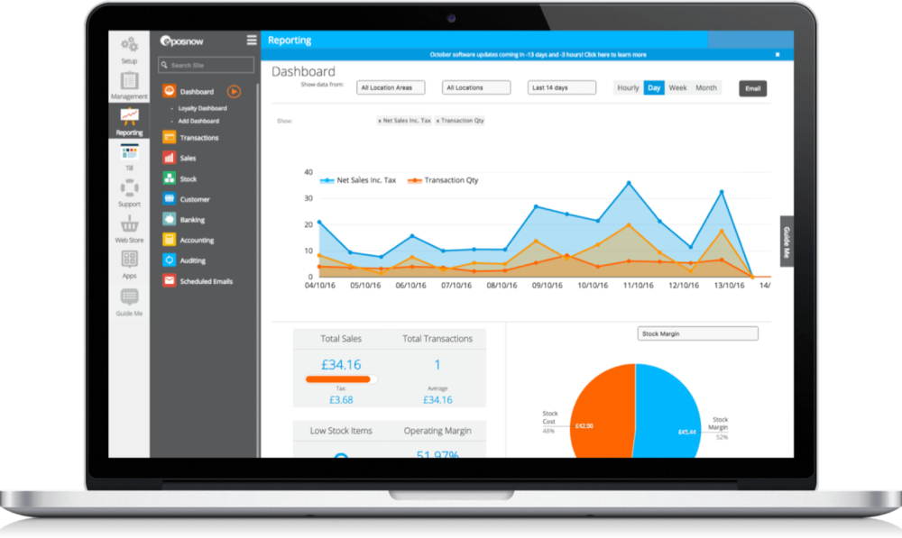 Could an Automated POS Improve The Checkout Process? 7 Features For Customer Satisfaction 3 POS Real-time Analytics (Epos Now)