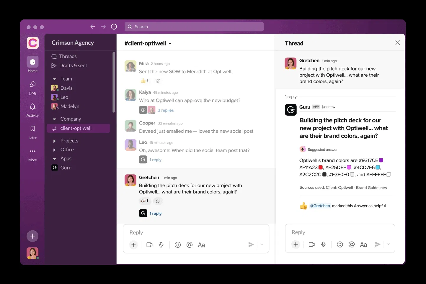 Guru Slack Integration