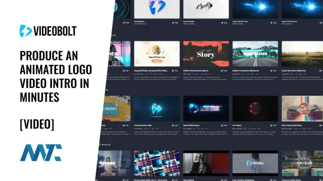 produce animated logo intro with videobolt
