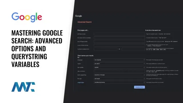Google Advanced Search List of Querystring Variables