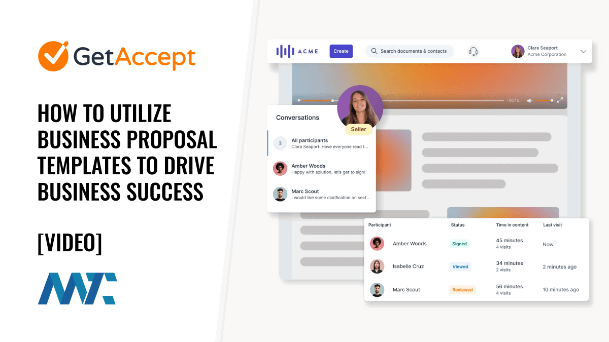 How To Utilize Business Proposal Templates to Drive Business Success 1 GetAccept: Business Proffer Template (Sales Proposal Template)