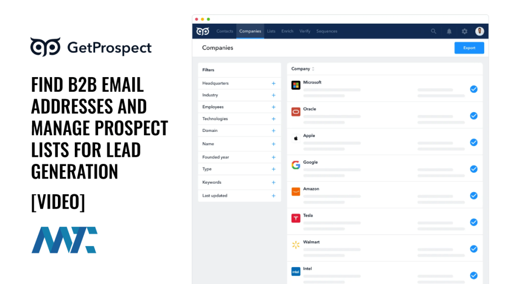GetProspect: B2B Email Finder and Contact Database for LeadGen