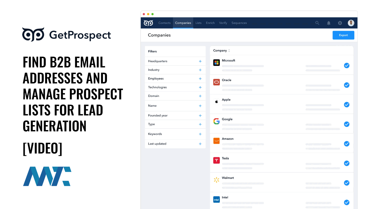 GetProspect: B2B Email Finder and Contact Database for LeadGen