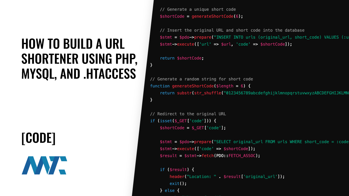 How to Build a URL Shortener (PHP, MySQL, .htaccess) 1 how to build a url shortener