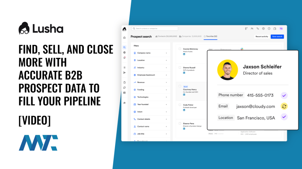 Lusha: B2B Sales Intelligence and Contact Database Platform