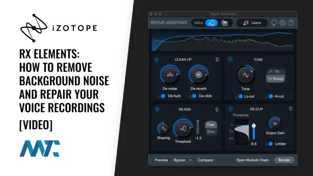 iZotope RX Elements: Remove background noise and repair audio