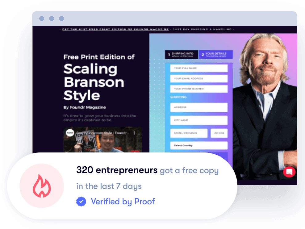 Lead Capture Social Proof