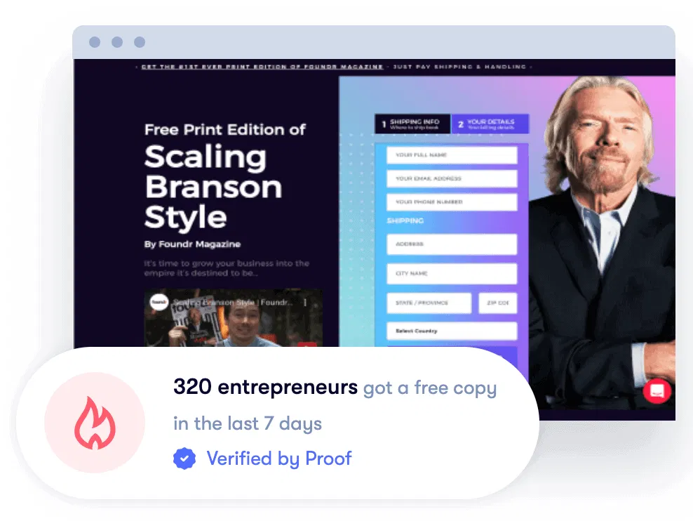 Lead Capture Social Proof