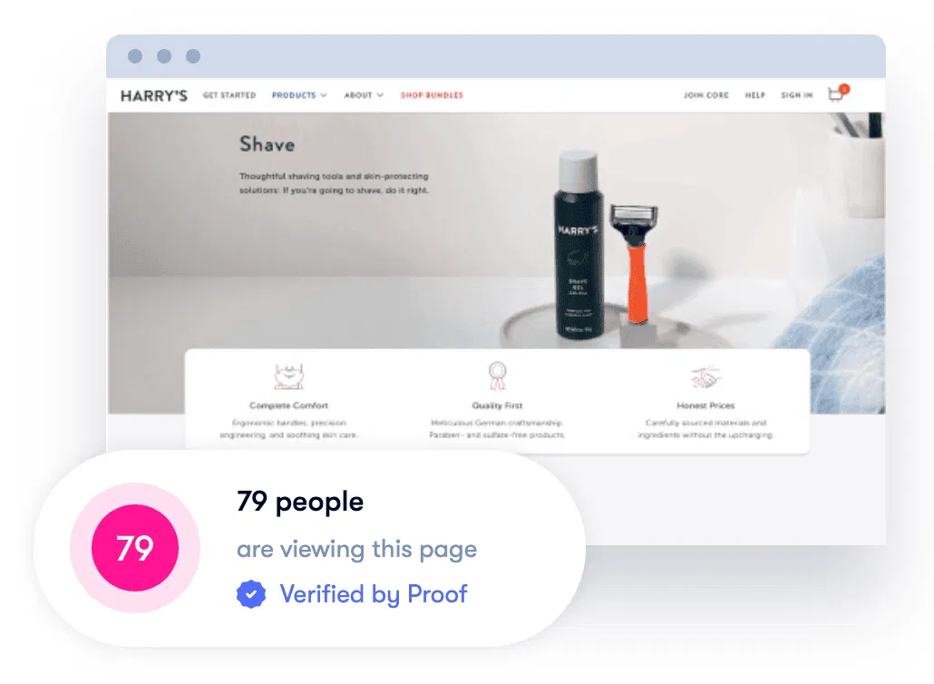 Live Visitor Social Proof