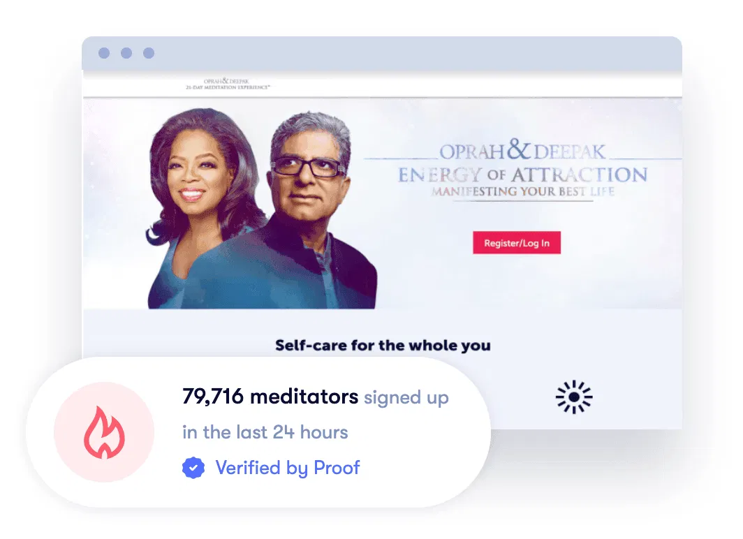Webinar and Event RSVP Social Proof