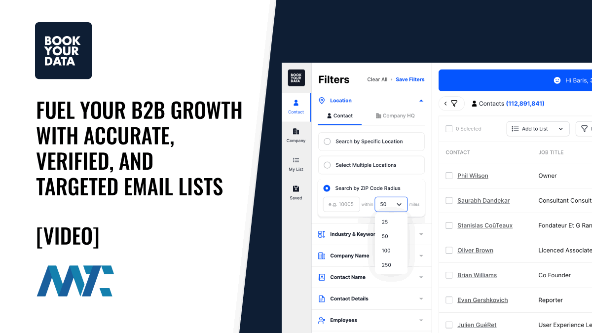 Bookyourdata: Verified B2B Email Prospect Lists