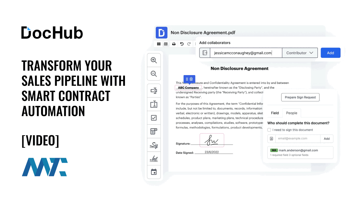 DocHub: Transform Your Sales Pipeline with Smart Contract Automation 1 DocHub: Sales Pipeline Smart Contract Automation, Workflow, and Collaboration