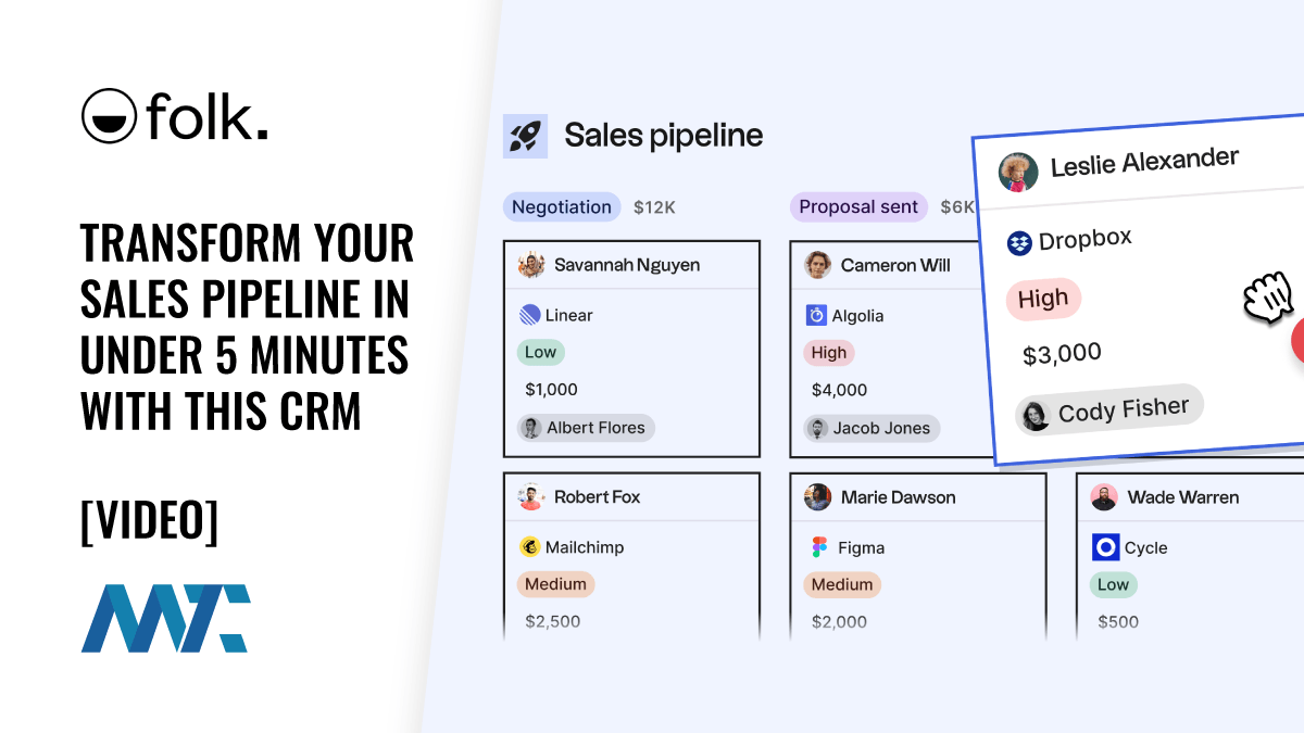 Folk: Sales Pipeline CRM with LinkedIn Integration