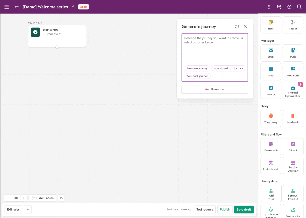 Iterable: AI-Powered Customer Journey Generation