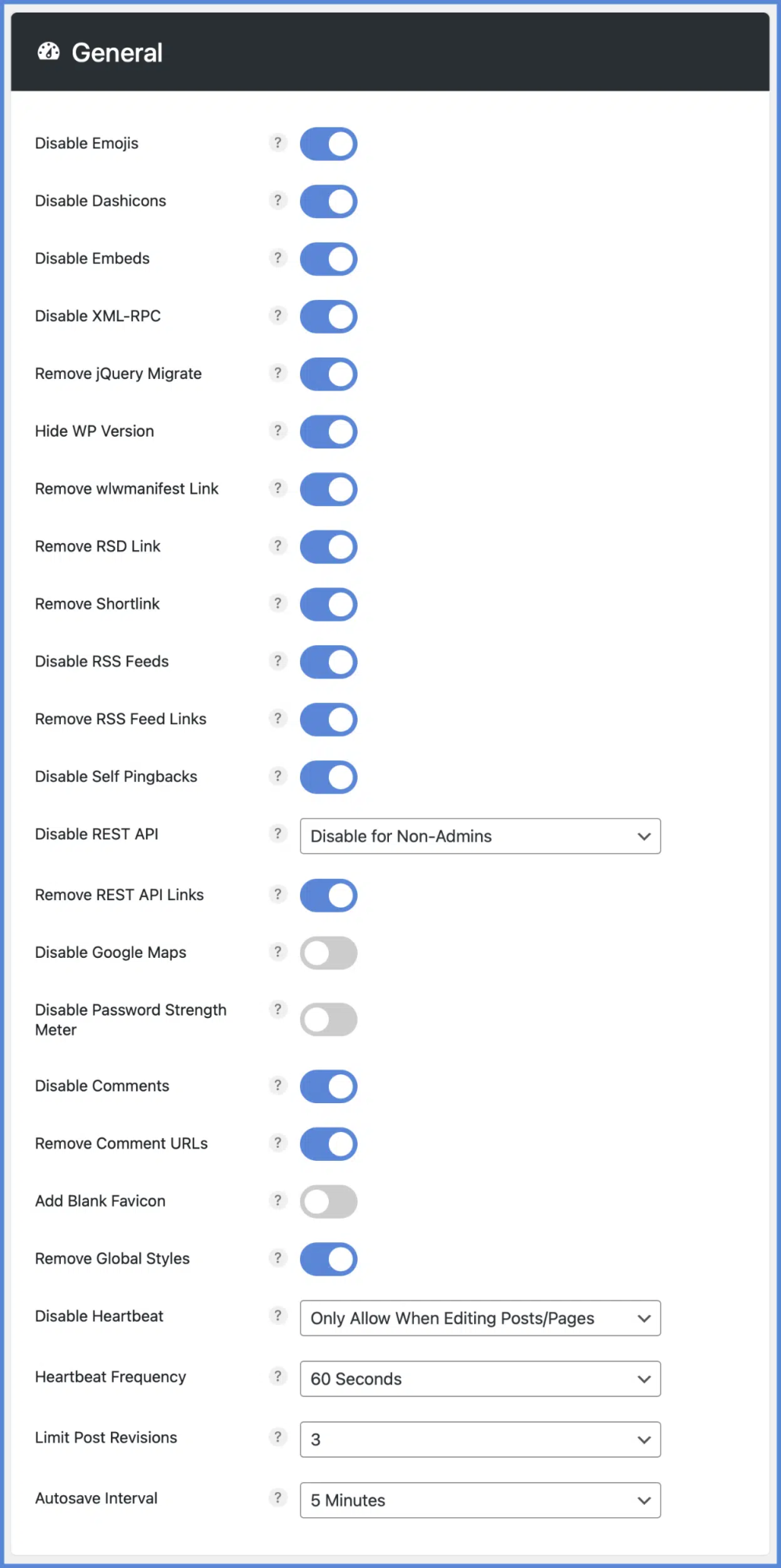 Perfmatters: Supercharge Your WordPress Performance in Seconds 5 perfmatters wordpress performance plugin toggle