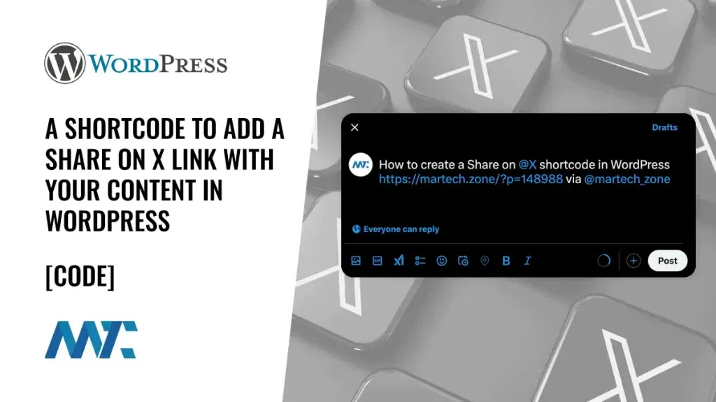 Share on X WordPress Shortcode
