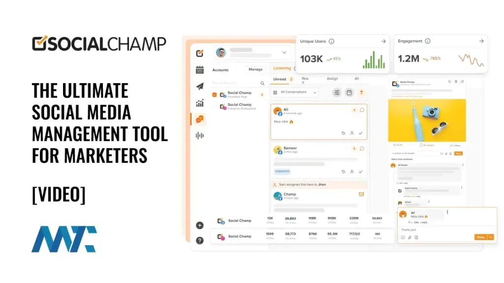 Social Champ: Social Media Management System (Publish, Engage, Schedule, Listen, Analytics, Calendar)