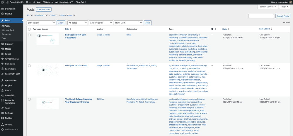 WordPress: Add Featured Image and a Sortable Last Edit Date To WordPress Admin 2 WordPress: Featured Image and Last Edit Column (Sortable)