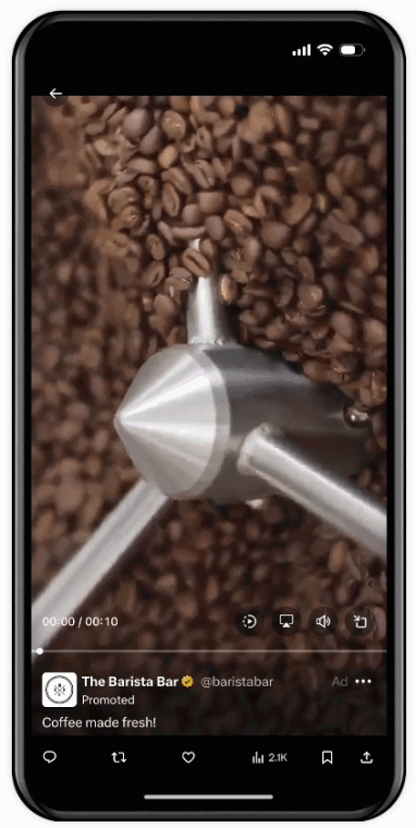X Vertical Video Ads