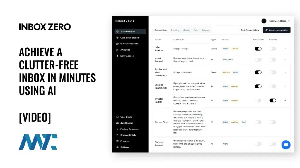 Inbox Zero: AI-Driven Inbox Management Platform for Email Productivity