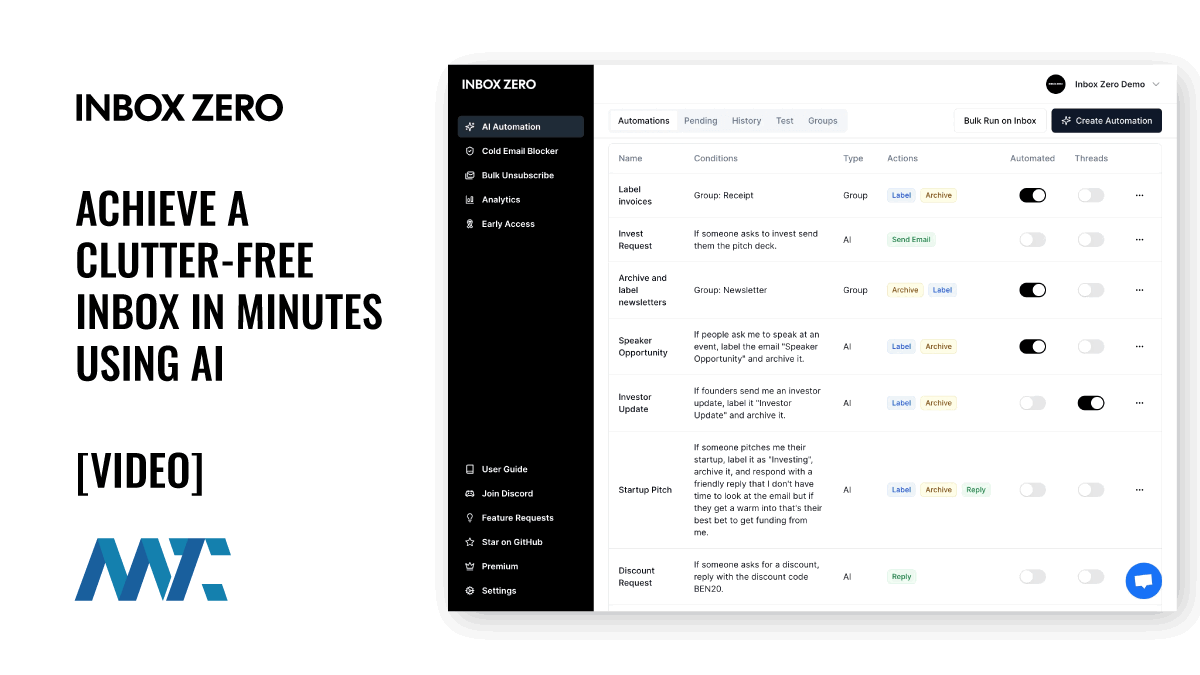 Inbox Zero: Skyrocket Your Email Productivity and Achieve a Clutter-Free Inbox in Minutes Using AI 1 Inbox Zero: AI-Driven Inbox Management Platform for Email Productivity