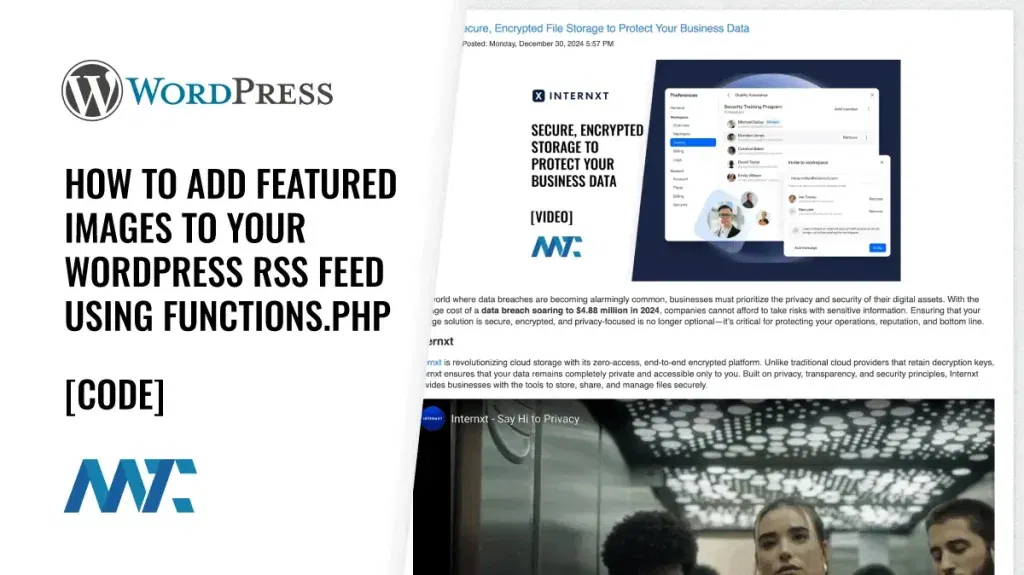 WordPress: How to Add Featured Images to Your WordPress RSS Feed Using Functions.php