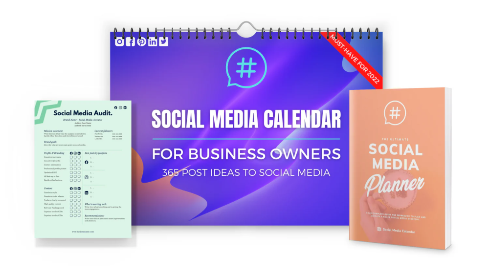 Free Social Media Calendar Planner, Audit, Success Kit