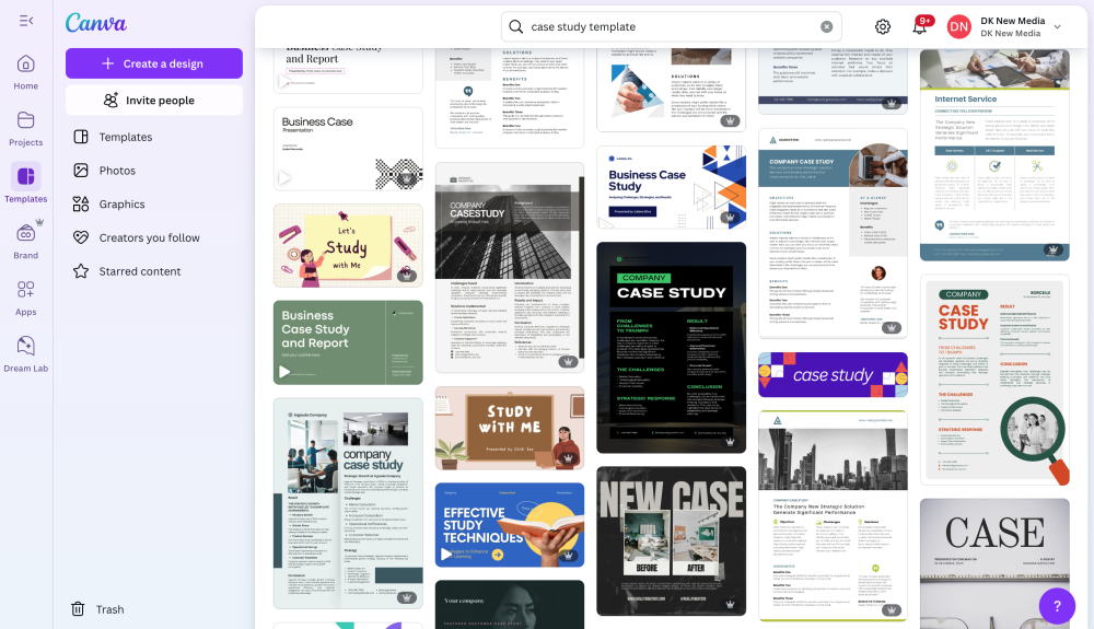 canva case study templates