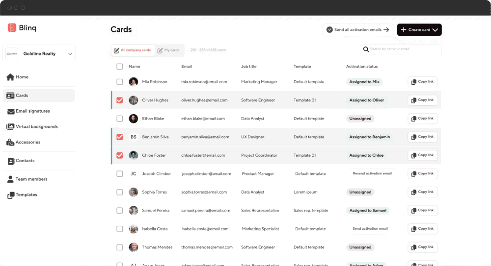 Blinq Digital Business Card Platform