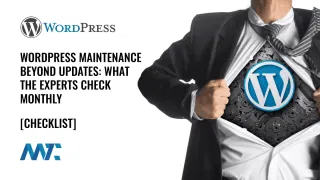 WordPress Maintenance Checklist for Experts