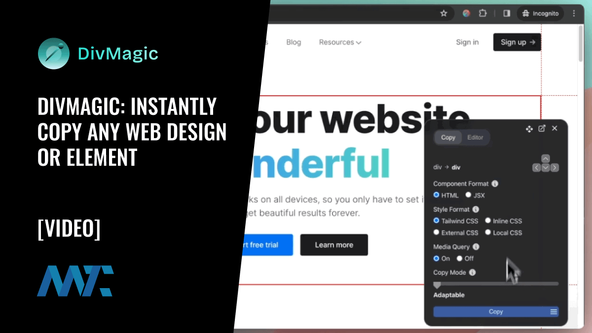 DivMagic: Copy Any Website Design, Layout, or Element