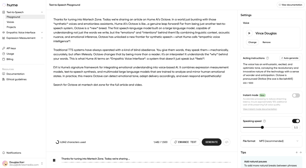 Hume: Ushering in the Era of Emotionally Intelligent Voice AI for Text-to-Speech 2 hume ai octave tts evi