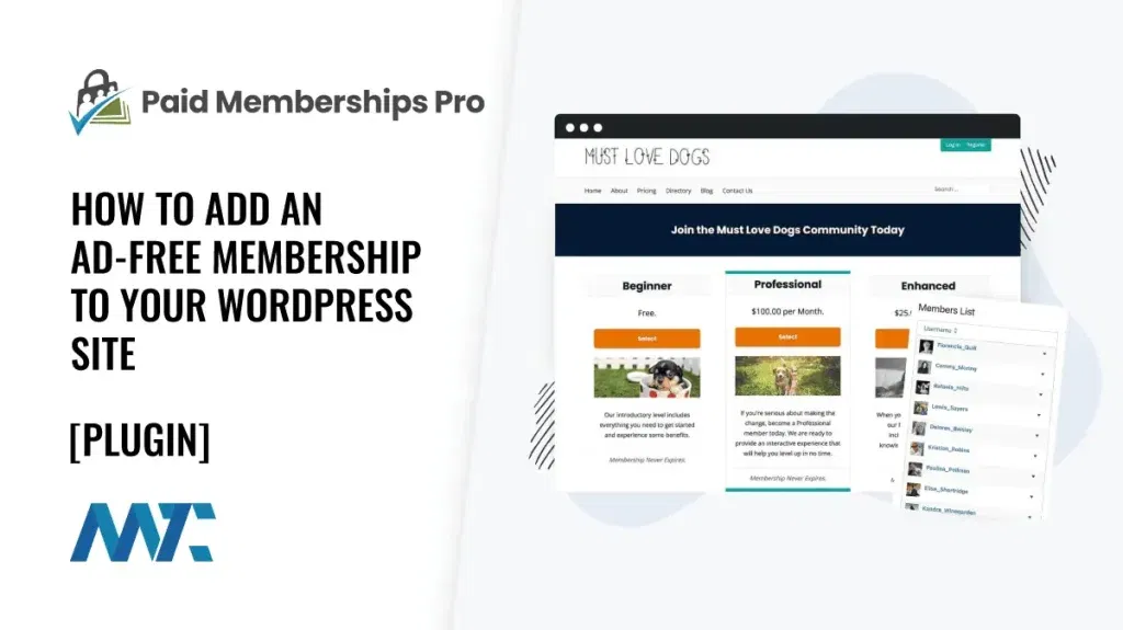 Paid Memberships Pro: How to Add an Ad-Free Membership To Your WordPress Site