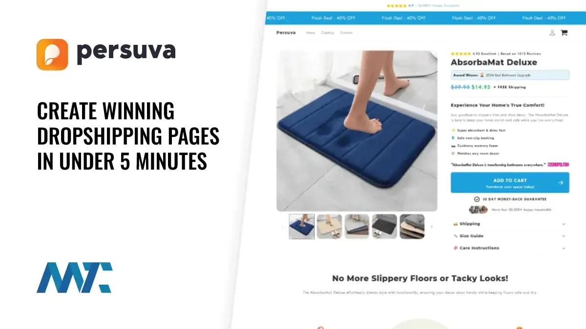 Persuva: Create High-Conversion Dropshipping Product Landing Pages