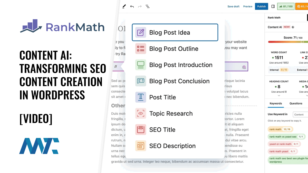 Rank Math Content AI: Transforming SEO Content Creation in WordPress