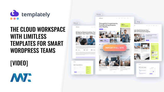 Templately: The Cloud Workspace With Limitless Templates for Smart WordPress Teams