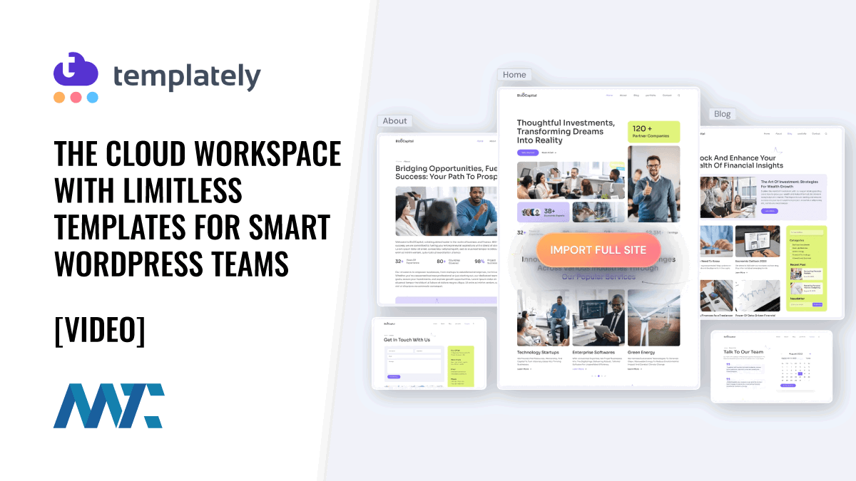 Templately: The Cloud Workspace With Limitless Templates for Smart WordPress Teams