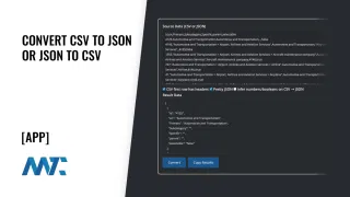 Convert to CSV to JSON or JSON to CSV