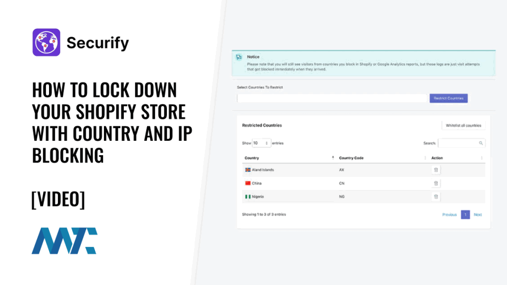 Securify: Block Shopify IP Addresses and Countries